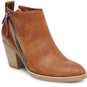Women's dv Jameson Double Side Zip Tan Booties